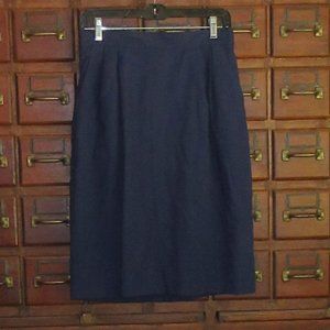 SAG HARBOR Navy Poly/Rayon Lined Skirt Size 12